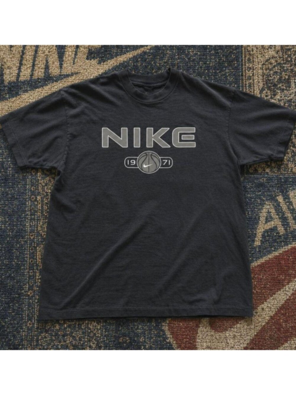 Black Ni//ke basketball retro graphic t-shirt Graphic unisex